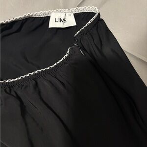 Black Women's Satin Midi Skirt